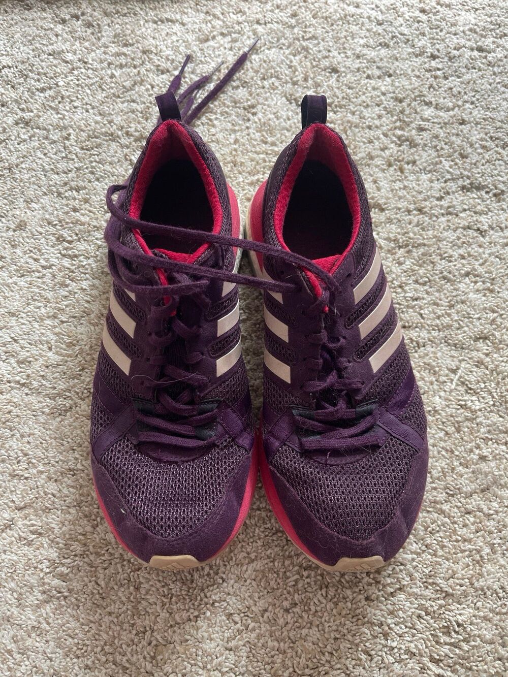 Adidas Adizero Tempo Women's Athletic Running Shoes Purple SZ 8 US/6.5 UK